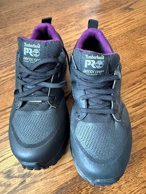 Timberland PRO Black Work Sneakers with Purple Lining